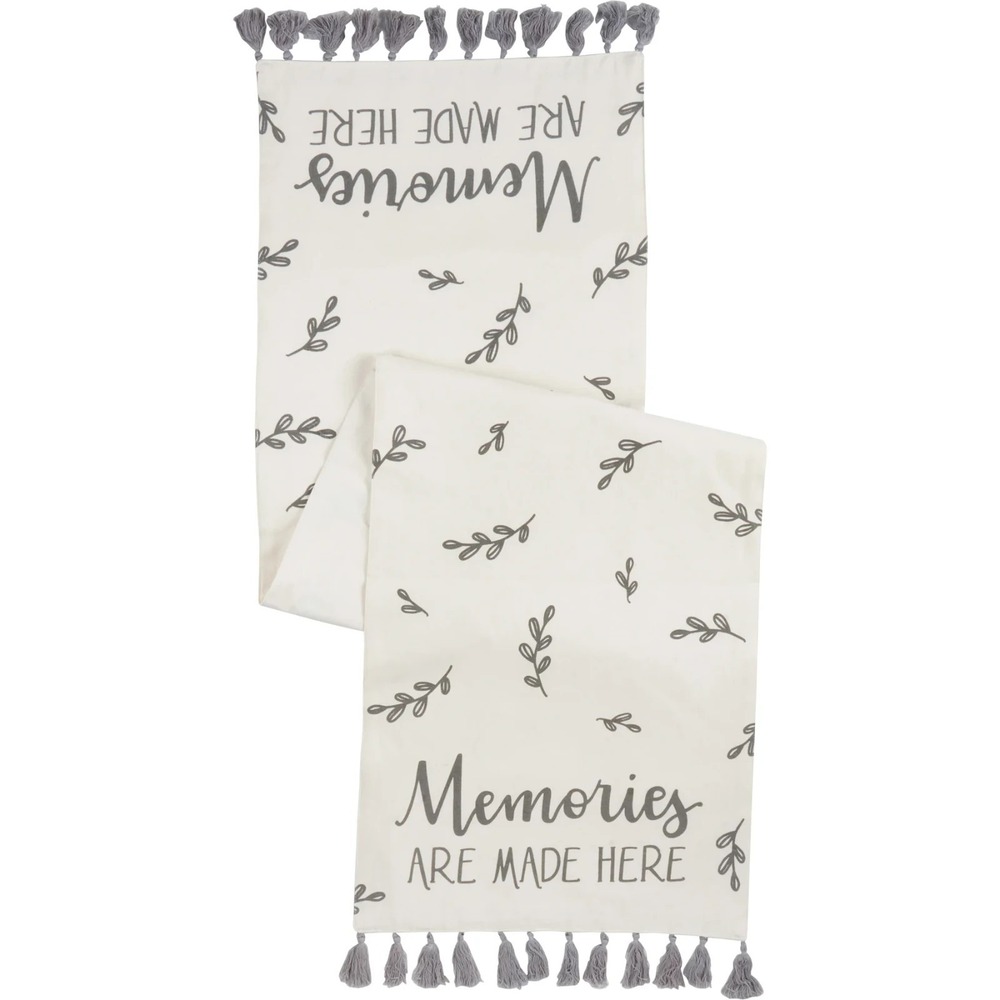Primitives by Kathy Memories are Made‎ Here Fringed Table Runner 59" x 15" NEW